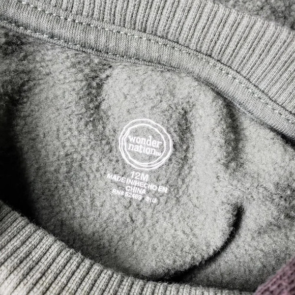 Wonder Nation Toddler Boy Hoodie and Joggers Set 2-Piece Size 12m Green Dino - Picture 5 of 14